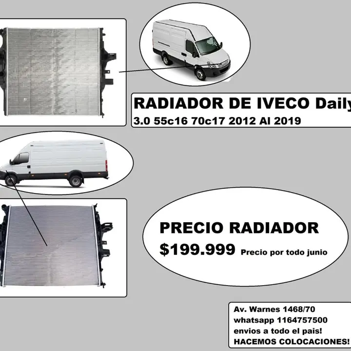 Radiador de agua Iveco daily
