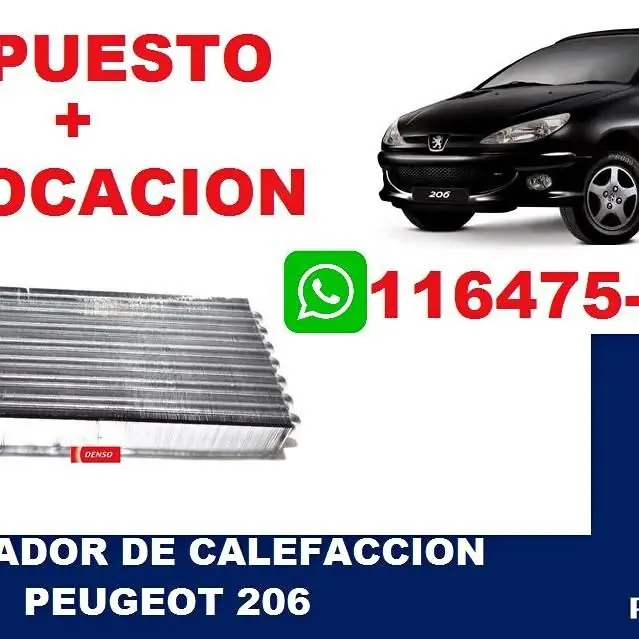 Radiador de calefaccion peugeot 206