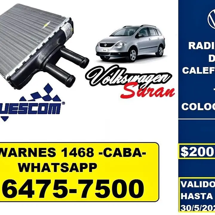 Radiador de calefaccion fox suran voyage gol trend / VW