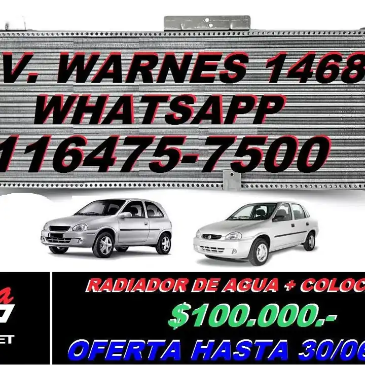 Radiador de agua de Chevrolet corsa