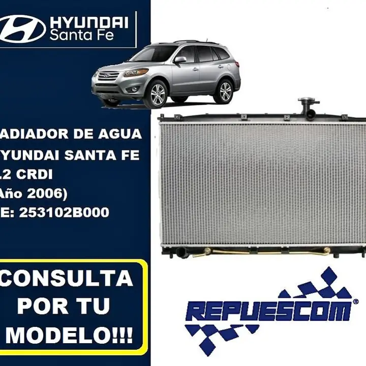 Radiador Hyundai santa fe