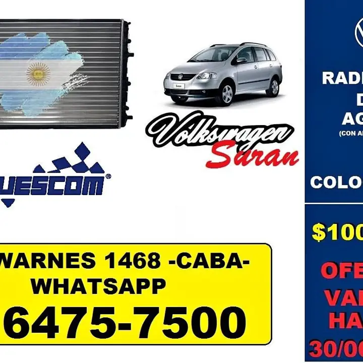 Radiador de agua VW suran