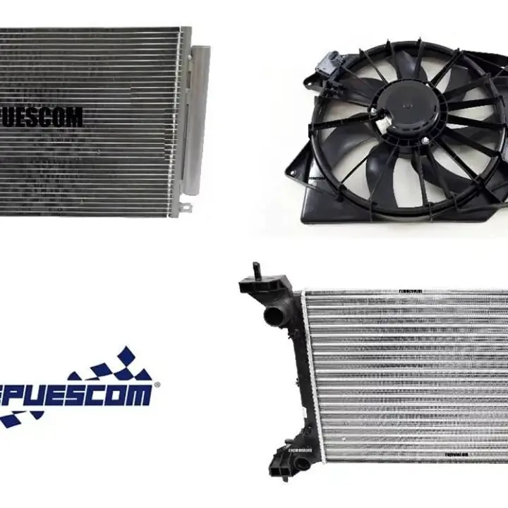 Radiador condensador electroventilador - Fiat uno novo uno way gran siena fioruno
