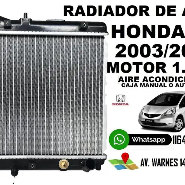 Radiador de agua Honda fit 1.4/1.5 año 03/09