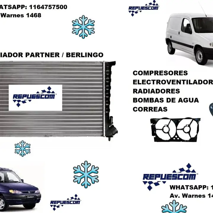 Radiador partner / berlingo