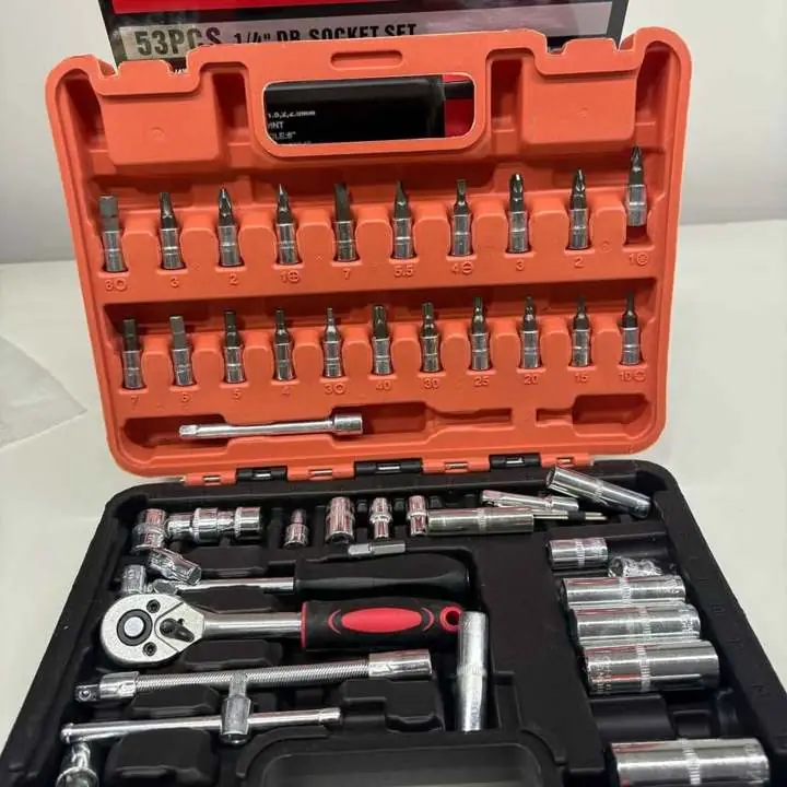 Maletin llave tubo 53 pcs acero reforzado calidad premium super prec