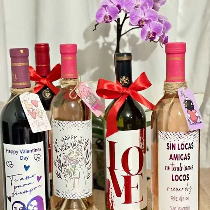 Vino personalizado regalo san Valentín