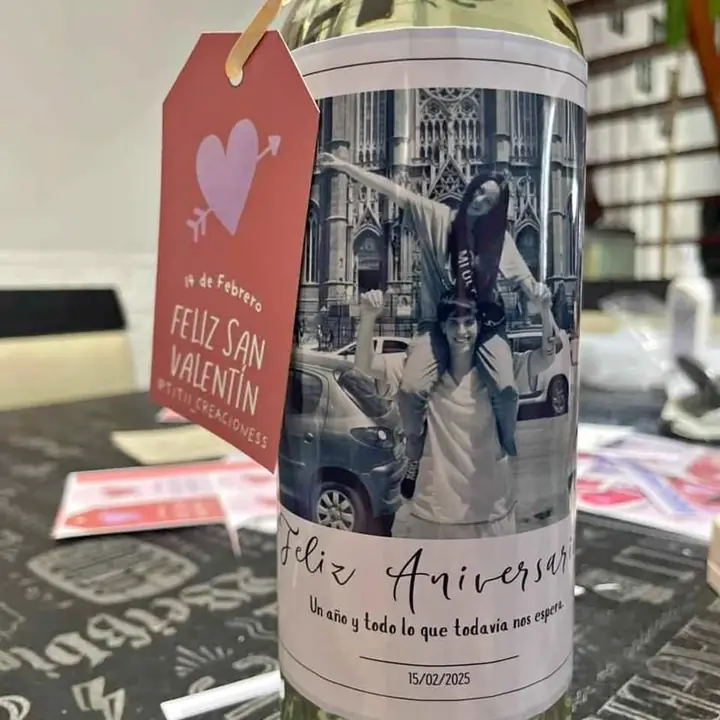 Vino personalizado san Valentín