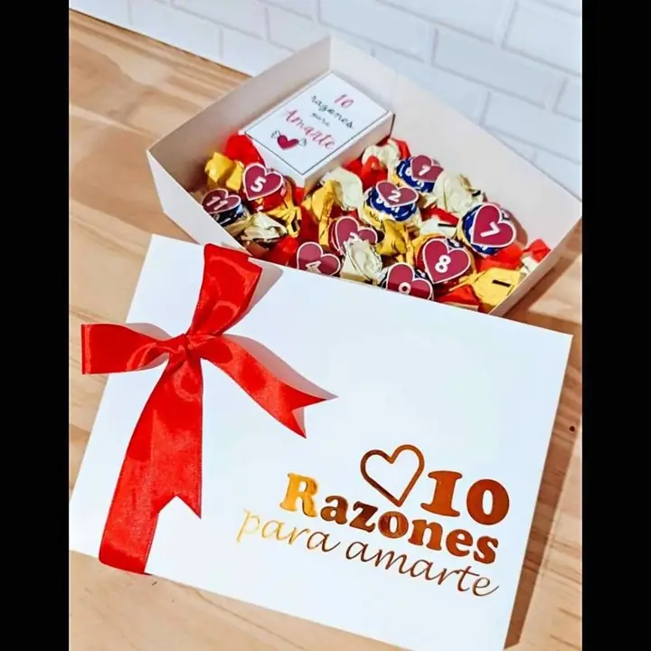 San Valentín regalo y chocolate