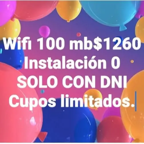 WiFi cupos limitados