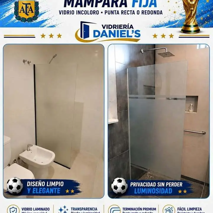 Mampara Paño Fijo Esmerilado