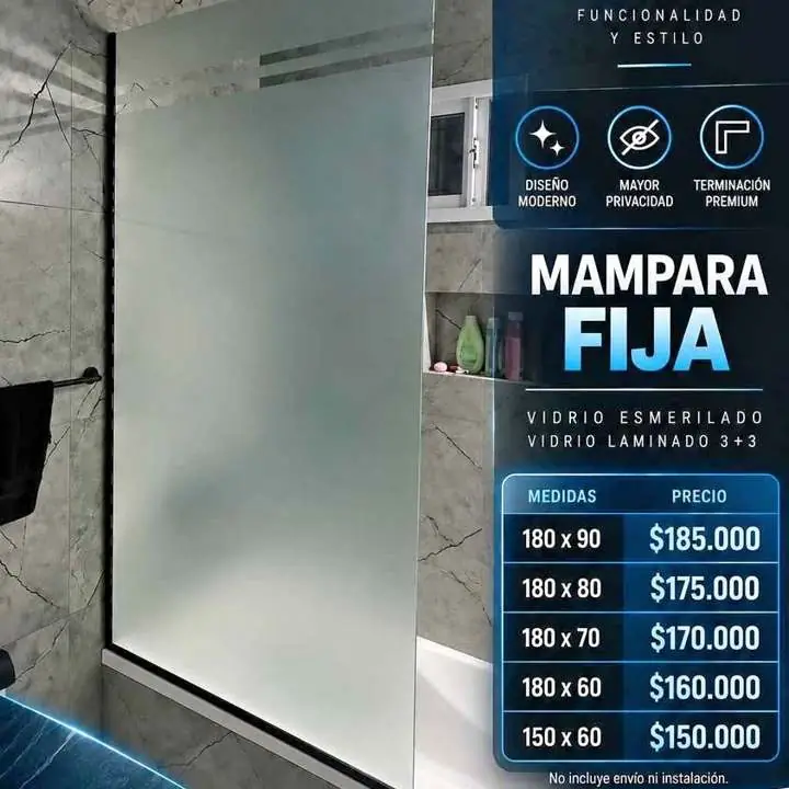 Mamparas Fija para baños