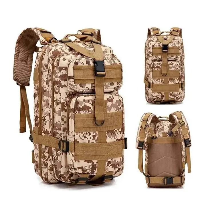 Mochila tactica poliester camuflada 43X25X22 cm
