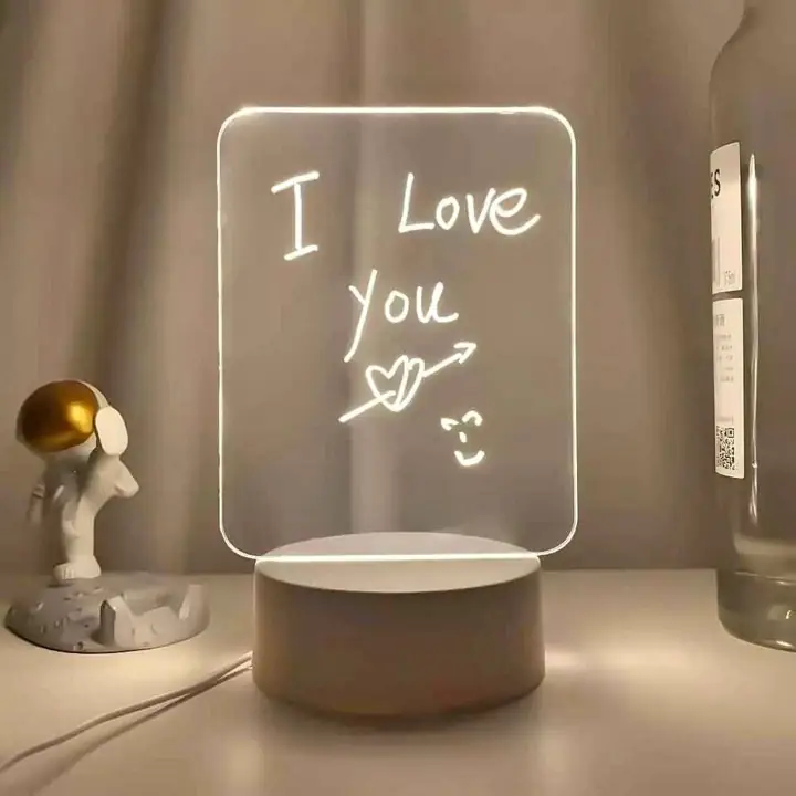 Pizarra transparente acrilico LED 8,5"