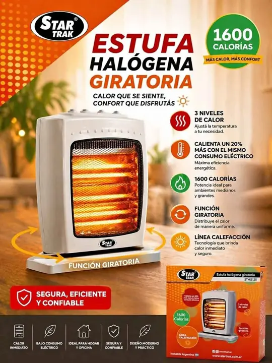 Estufa halogena giratoria star trak