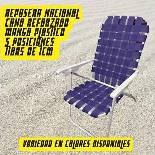Reposera 5 posiciones mango plastico