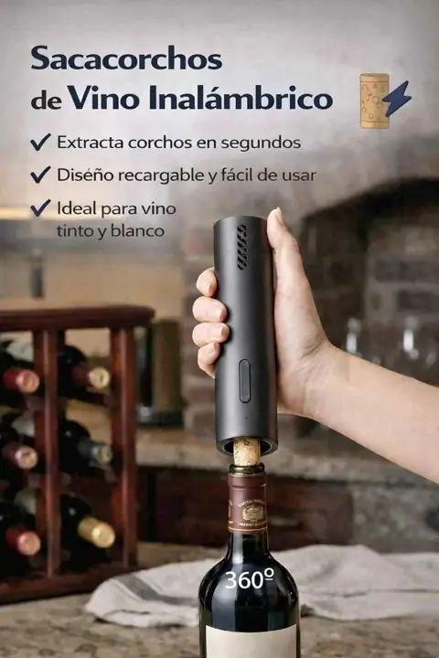 Abridor de vinos - saca corchos electrico