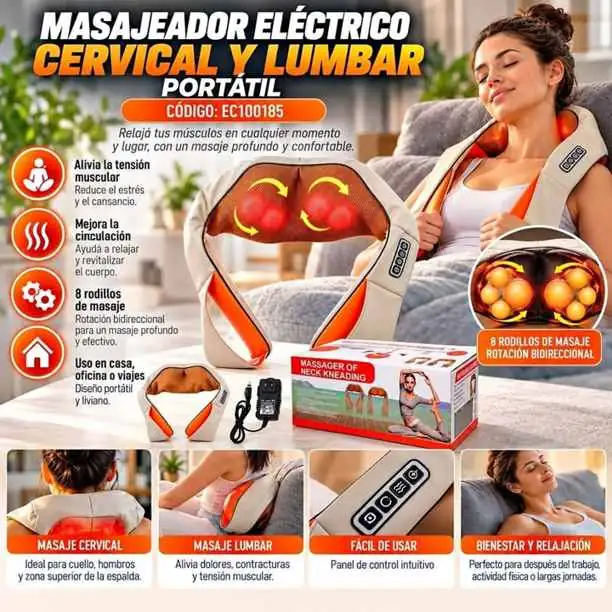 Masajeadro Cervical y Lumbar Portatil