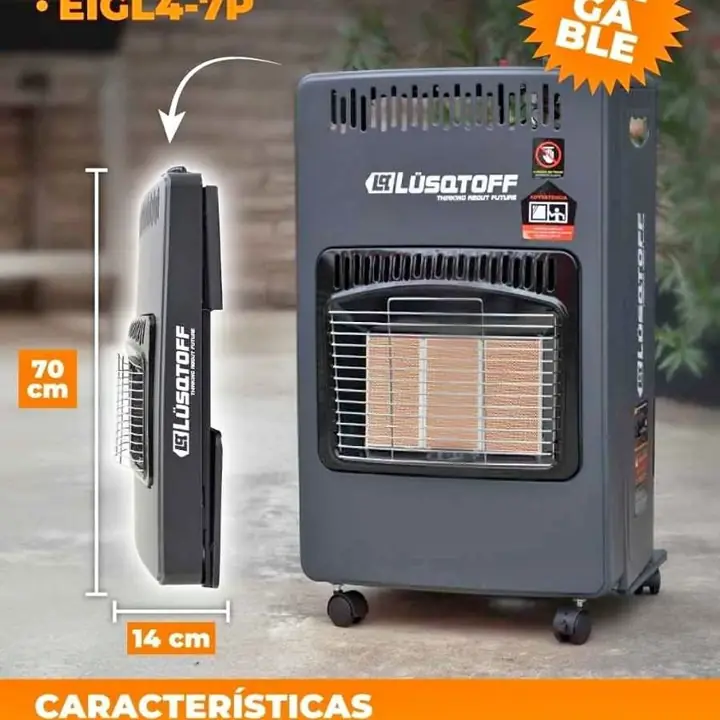 Estufa garrafera plegable lusqtoff