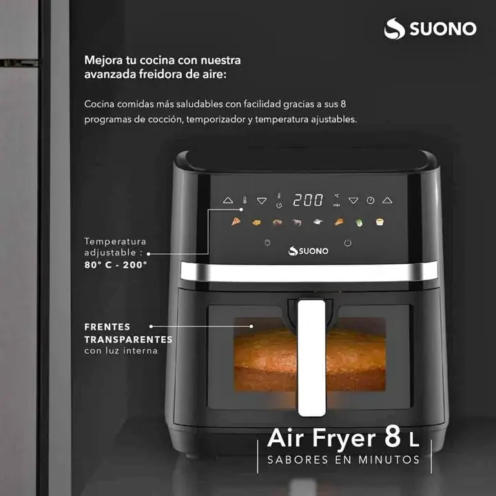 Freidora de aire Suono 8Lts