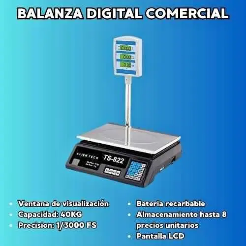 Balanza digital comercial hasta 40KG alien