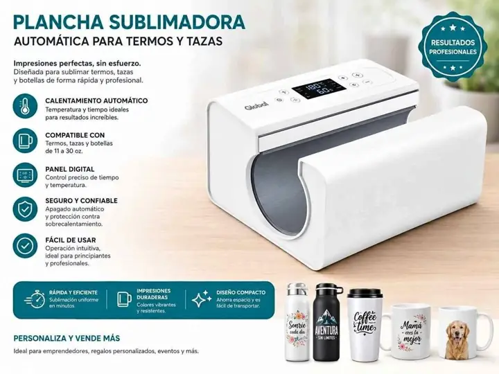 Plancha de calor para sublicacion termo taza