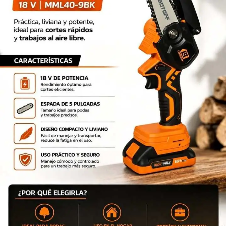 Electrosierra a Bateria 5" Lusqtoff