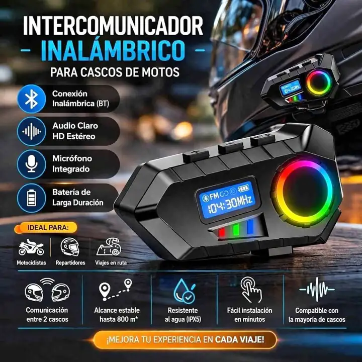Intercomunicador para cascos moto