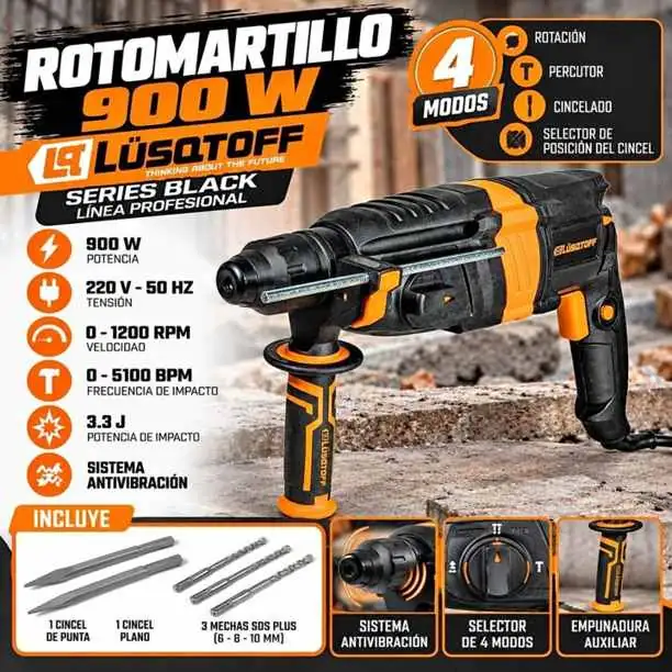 Rotomartillo 900w Lusqtoff