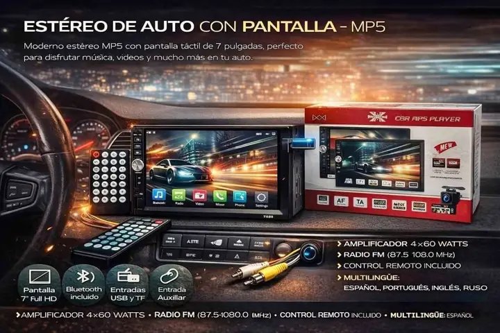 Estereo de auto con pantalla MP5