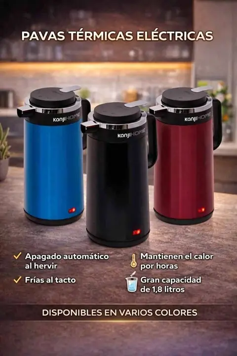 Pava termo electrico Kanji 1,8 lts