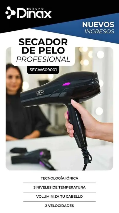 Secador de pelo dinax