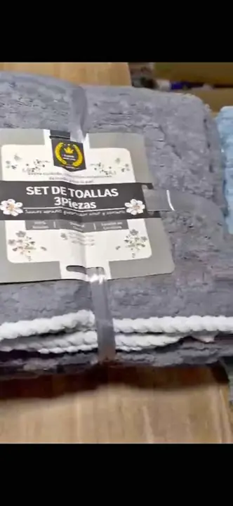 Set de toallas 3 piezas gigantes tira gris santel