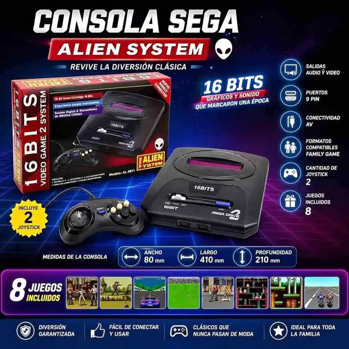 Consola de videojuegos sega - alien