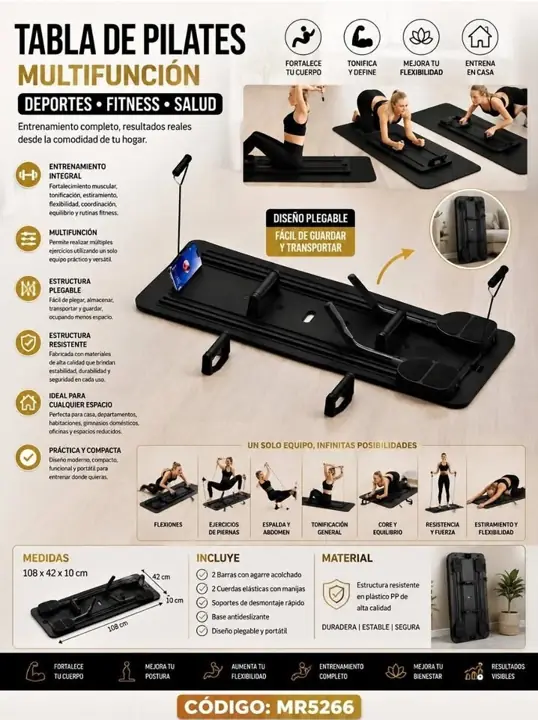 Tabla de pilates Multifunción