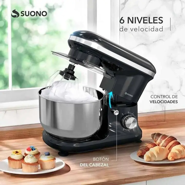 Batidora planetaria 5 lts 1000W suono negra