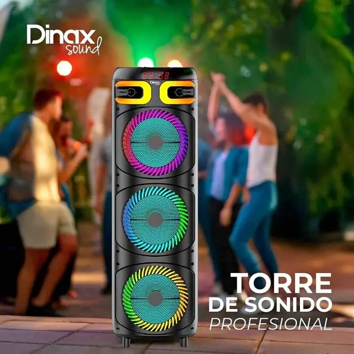 Parlante bluetooth torre dinax 3X8" 2400 pmpo