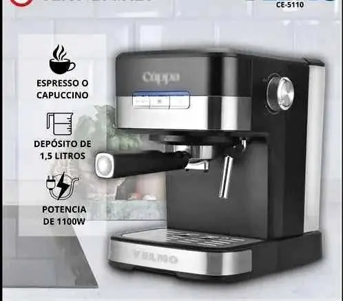 Cafetera espresso yelmo 19 bar 1100W 1,5 lts