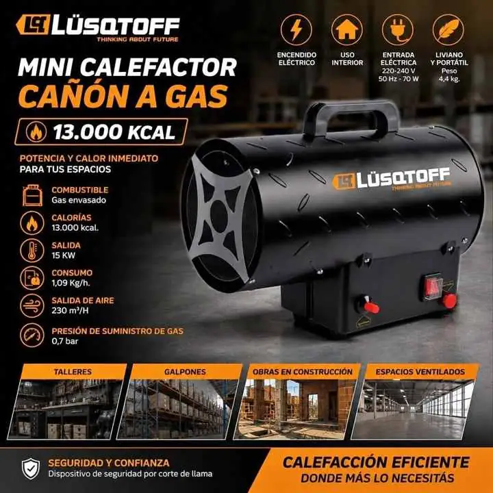 Calefactor Mini Cañon a Gas Lusqtoff