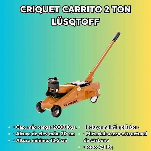 Criquet carrito gato 2 toneladas lusqtoff