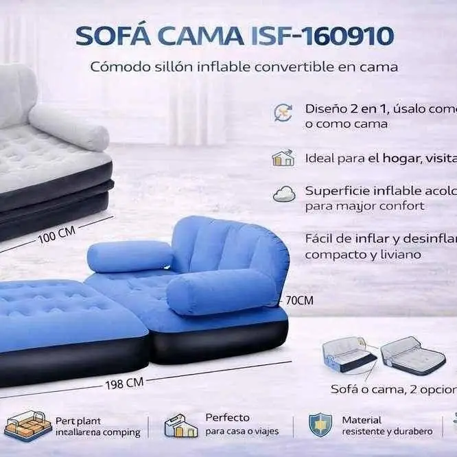 Sofa cama inflable