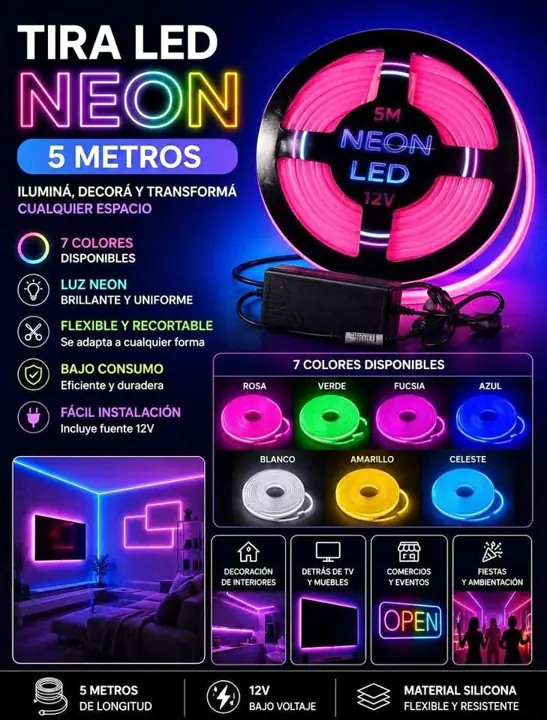 Tira Led Neon 5 Metros