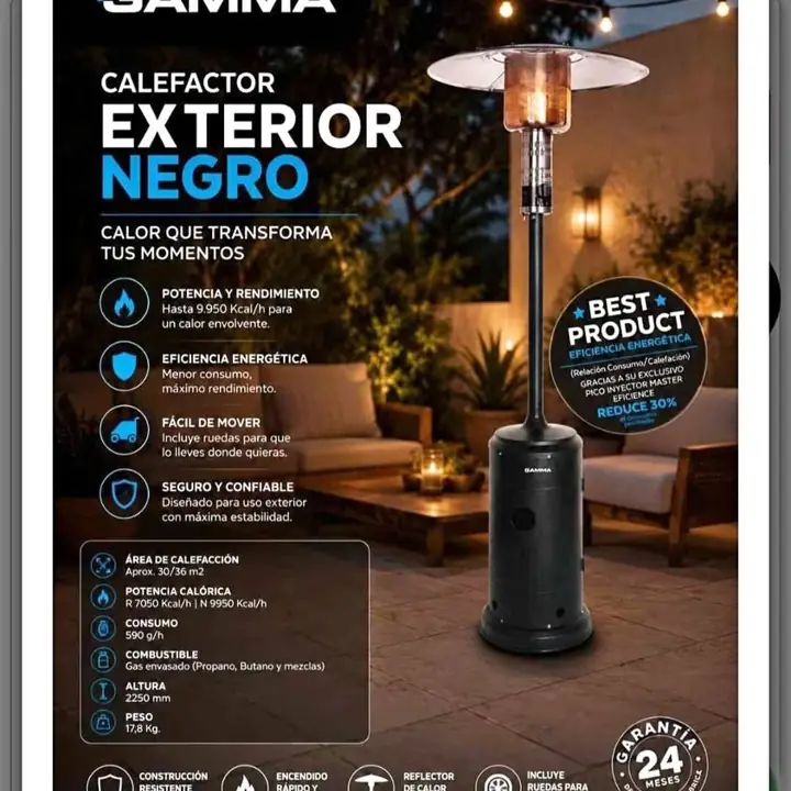 Calefactor exterior hongo
