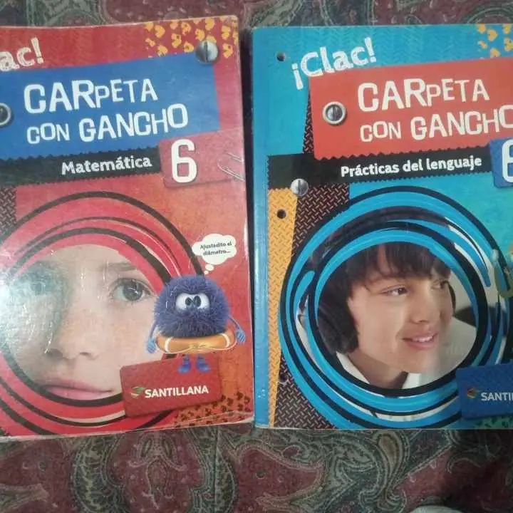 Carpeta con gancho clac 6to. Matemática y práctica del lenguaje
