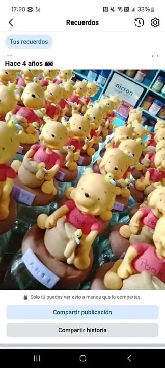 Souvenirs winnie pooh frascos x10