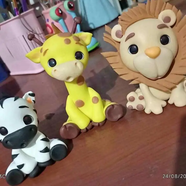 Adornos animales del zoo x3