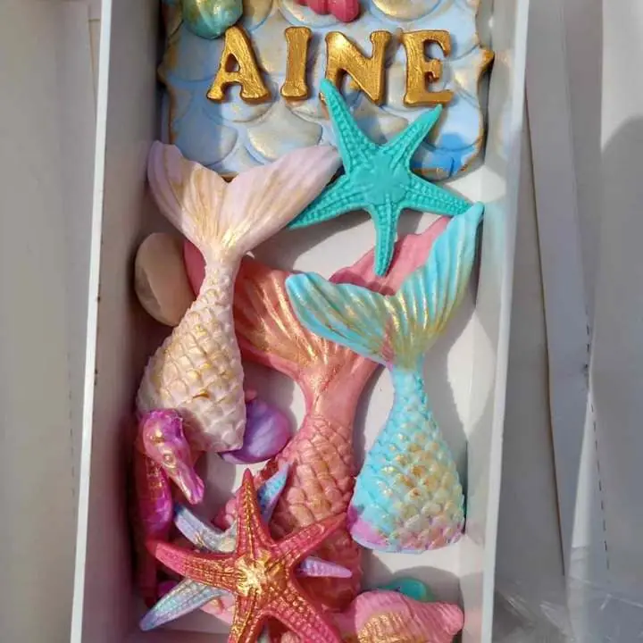 Adorno de cola de sirena y apliques del mar (15,) personalizada