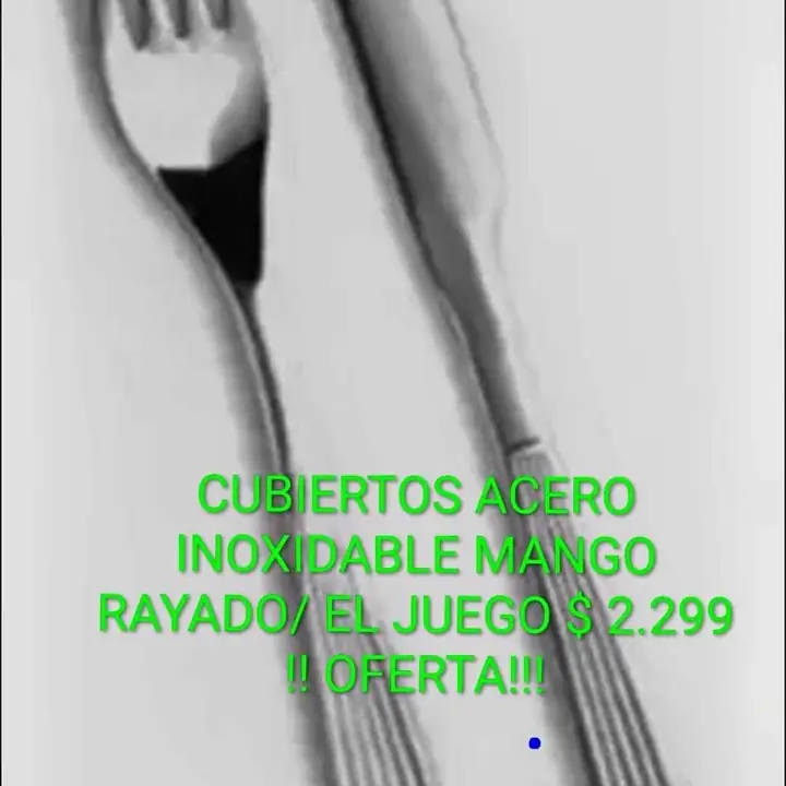 Cubiertos de acero inoxidable mango rayado x mayor