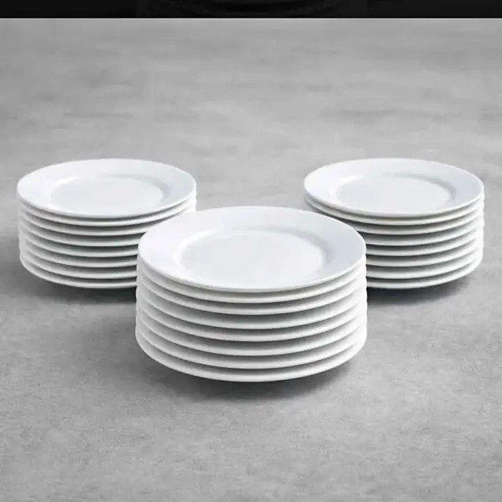 Platos de vidrio blanco templado 24 cm marca luminarc
