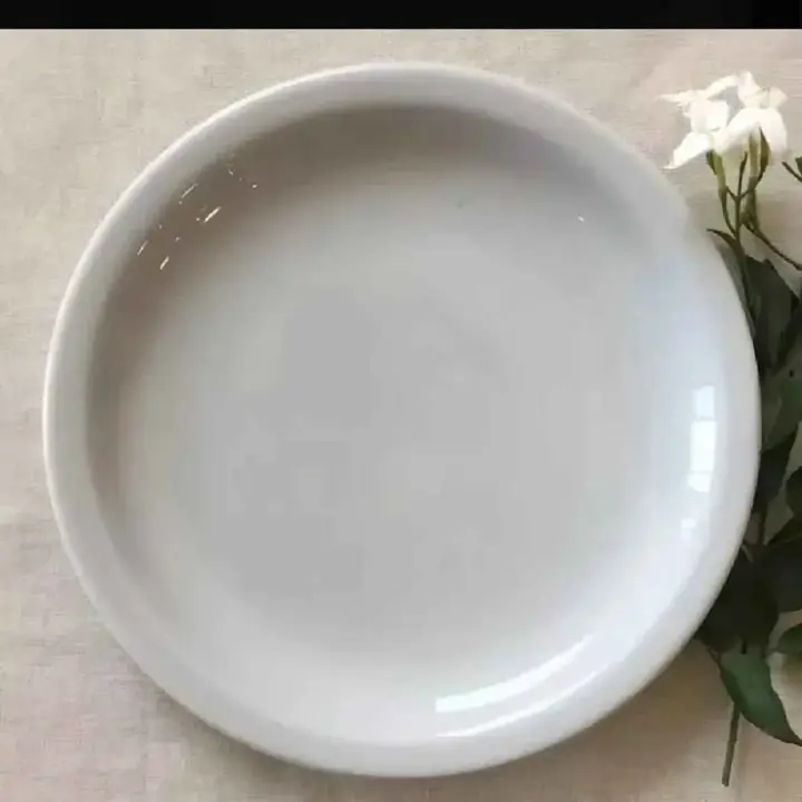 Plato playo de porcelana 25CM modelo restaurante de primera con sello